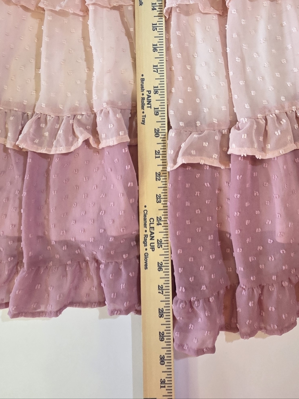 Ushdele Chic Pink Dot Layered Mini Dress - Ruffle Detail - Picture 4 of 10